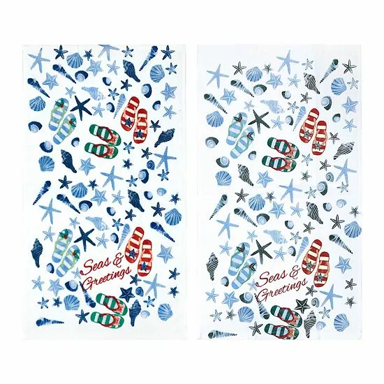 St. Nicholas Square® Seas And Greetings Kitchen Towel 2-pk. - Image 3