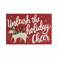 St. Nicholas Square® Dog Unleash Holiday Cheer 19.5'' X 30'' Accent Rug