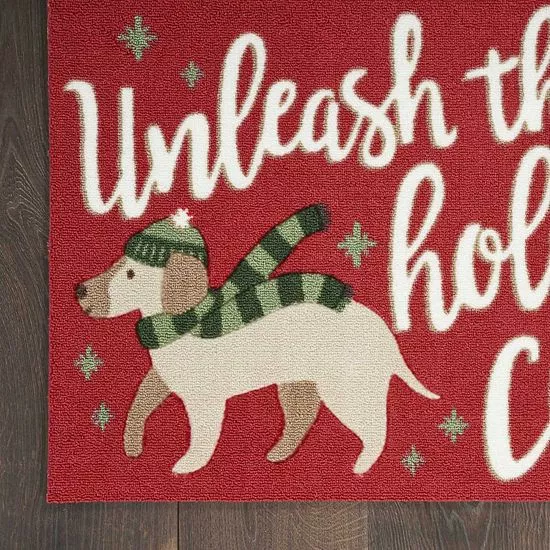 St. Nicholas Square® Dog Unleash Holiday Cheer 19.5'' X 30'' Accent Rug - Image 3