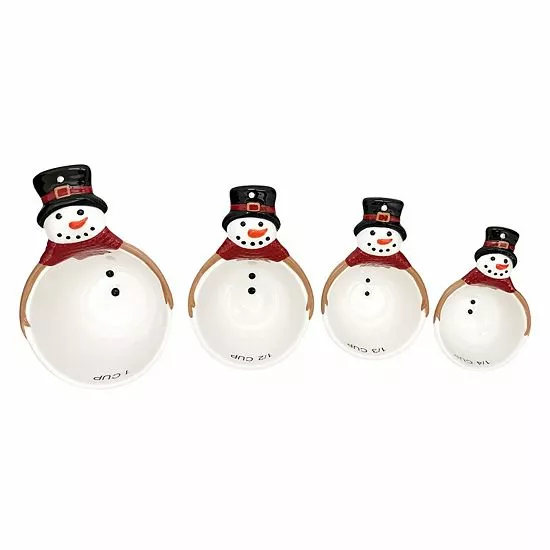 St. Nicholas Square® Yuletide Ceramic Measuring Cup Set - Image 4