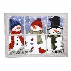 St. Nicholas Square® Snowmen In A Window Quilted Placemat