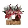 St. Nicholas Square® Artificial Poinsettia Mason Jar Table Decor