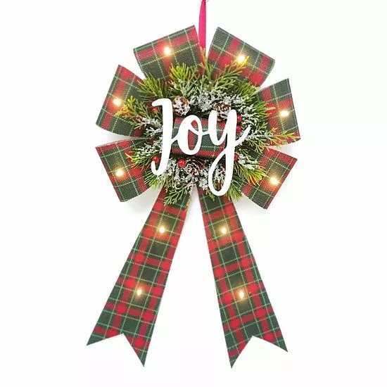 St. Nicholas Square® LED Joy Bow Christmas Ornament