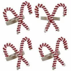 St. Nicholas Square® 4-pc. Candy Cane Napkin Ring Set
