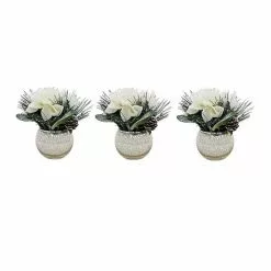 St. Nicholas Square® Artificial Floral Arrangement Table Decor 3-piece Set