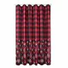 St. Nicholas Square Buffalo Check Snowflake Shower Curtain