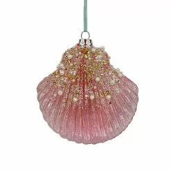 St. Nicholas Square® Seashell With Glitter Christmas Ornament