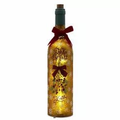 St. Nicholas Square® LED "Deck The Halls Y'all" Wine Bottle