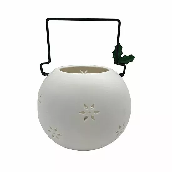 St. Nicholas Square® Ceramic LED Snowman Lantern - Image 3