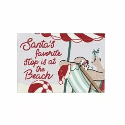 St. Nicholas Square® Santa Beach Holiday 19.5'' X 30'' Accent Rug