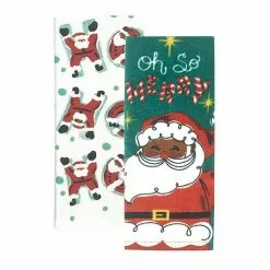St. Nicholas Square® Oh So Merry Santa Kitchen Towel 2-pk.