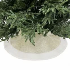 St. Nicholas Square® White & Gold Tree Skirt