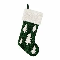 St. Nicholas Square® Green Velvet Stocking