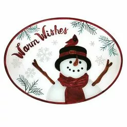 St. Nicholas Square® Yuletide Glass Snowman Gravy Boat