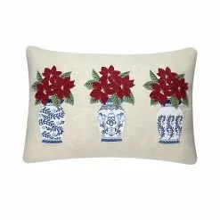 St. Nicholas Square® Poinsettia Throw Pillow