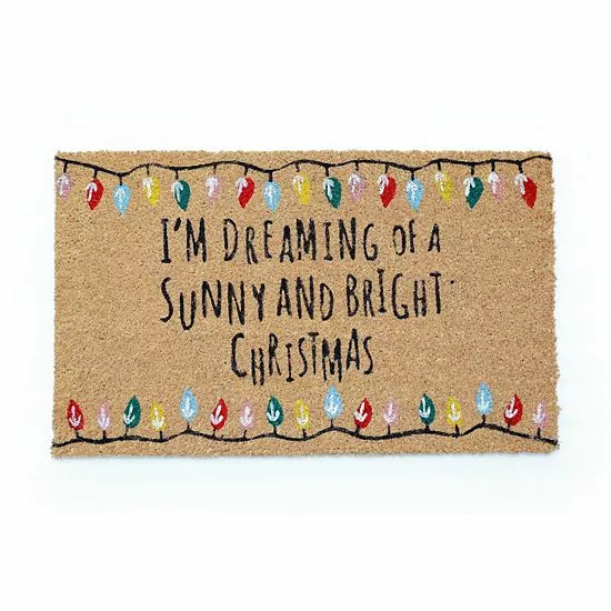 St. Nicholas Square® Sunny Christmas 18'' X 30'' Coir Doormat