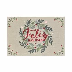 St. Nicholas Square® Feliz Navidad Holiday 19.5'' X 30'' Accent Rug