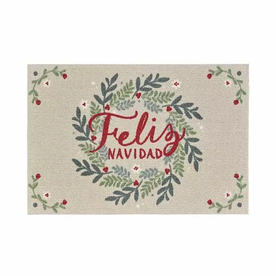 St. Nicholas Square® Feliz Navidad Holiday 19.5'' X 30'' Accent Rug