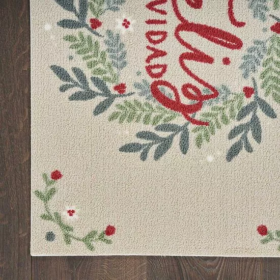 St. Nicholas Square® Feliz Navidad Holiday 19.5'' X 30'' Accent Rug - Image 3
