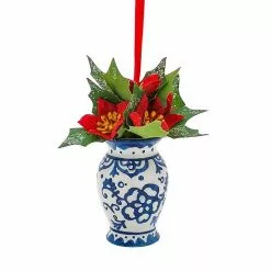 St. Nicholas Square® Ceramic Poinsettia Ornament