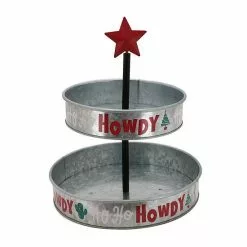 St. Nicholas Square® Texas Galvanized Metal Tiered Server