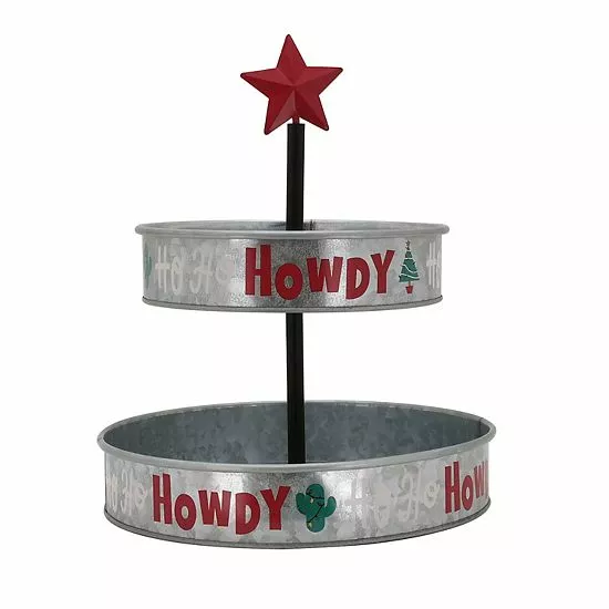 St. Nicholas Square® Texas Galvanized Metal Tiered Server - Image 2