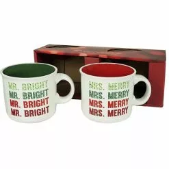St. Nicholas Square® Mr. Bright & Mrs. Merry Mug Set