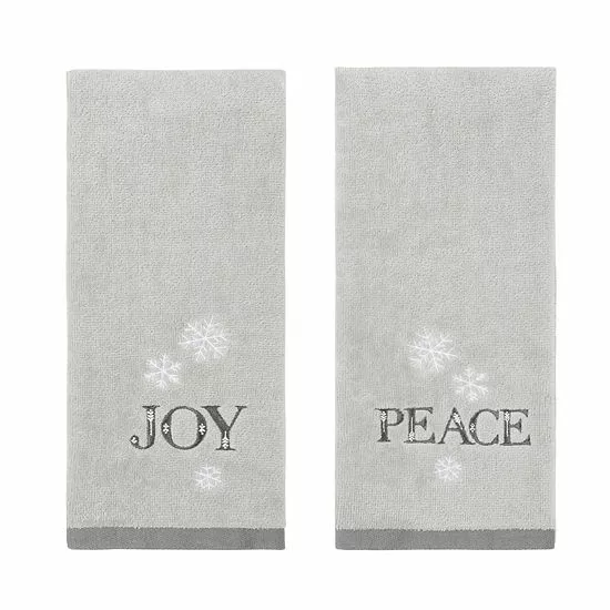St. Nicholas Square® Holiday Season Hand Towel 2-pack Set Green Hats - Image 8