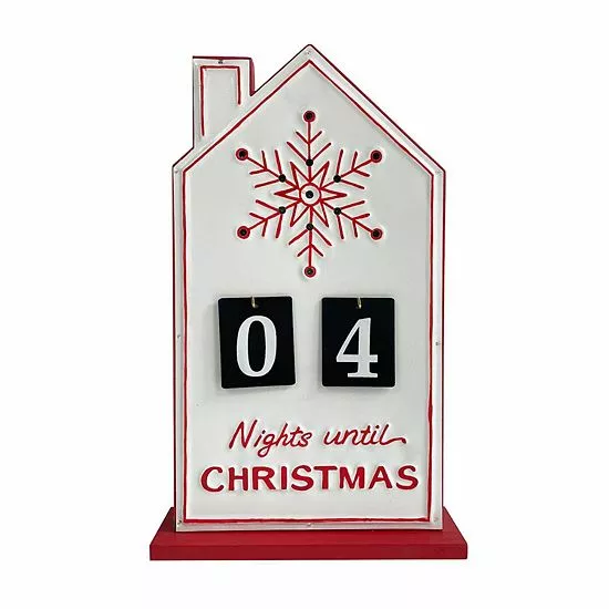 St. Nicholas Square® LED Enamel Metal Christmas Countdown Calendar Decor - Image 2