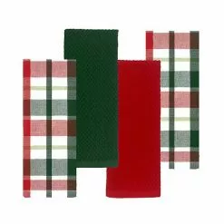 St. Nicholas Square® Holiday Plaid Kitchen Towel 4-pk.