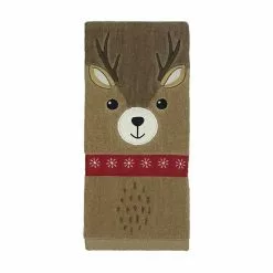 St. Nicholas Square® Reindeer Face Jacquard Hand Towel