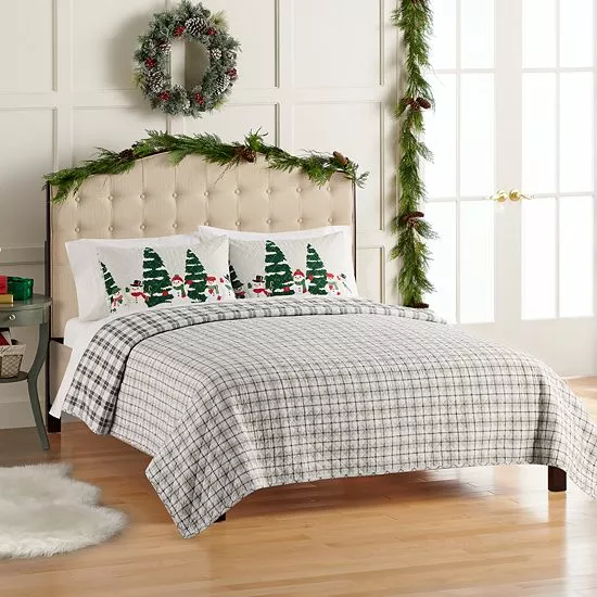 St. Nicholas Square® Snowmen Printed Quilt Set With Shams - Image 3