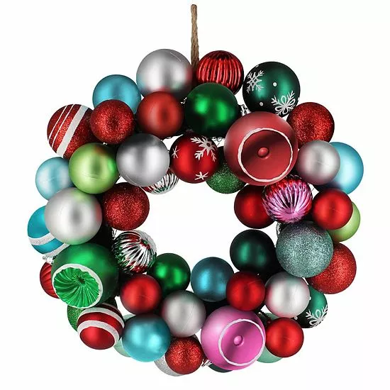 St. Nicholas Square® Shatterproof Christmas Ornament Wreath