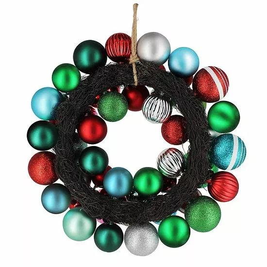 St. Nicholas Square® Shatterproof Christmas Ornament Wreath - Image 2
