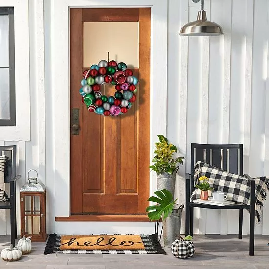 St. Nicholas Square® Shatterproof Christmas Ornament Wreath - Image 4