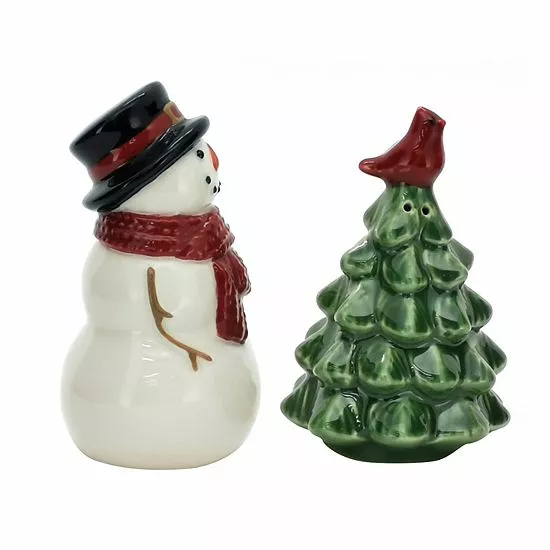 St. Nicholas Square® Yuletide Snowman Salt & Pepper Shaker Set - Image 3
