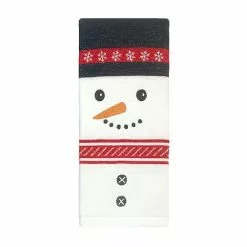 St. Nicholas Square® Snowman Face Jacquard Hand Towel