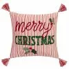 St. Nicholas Square® Striped Merry Christmas Throw Pillow