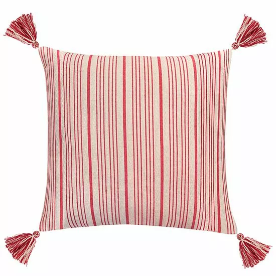 St. Nicholas Square® Striped Merry Christmas Throw Pillow - Image 2
