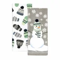 St. Nicholas Square® Cozy Snowman Kitchen Towel 2-pk.