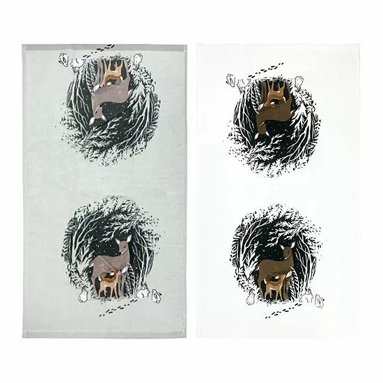 St. Nicholas Square® Winter Deer Kitchen Towel 2-pk. - Image 3