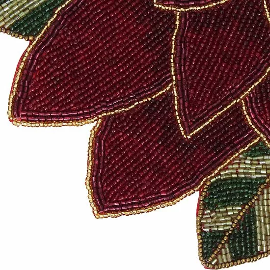 St. Nicholas Square® Beaded Poinsettia Placemat - Image 2