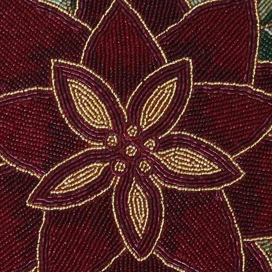St. Nicholas Square® Beaded Poinsettia Placemat - Image 3