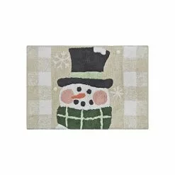 St. Nicholas Square® Buffalo Check Snowman Rug