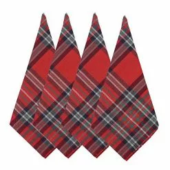 St. Nicholas Square® Tartan Plaid Dinner Napkin 4-pk.