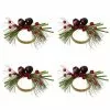 St. Nicholas Square® 4-pc. Beaded Berry Napkin Ring Set