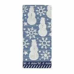 St. Nicholas Square® Snowman With Snowflakes Hand Towel