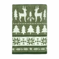 St. Nicholas Square® Fairisle Deer Bath Towel