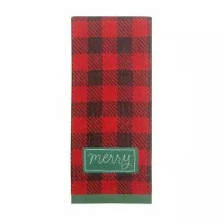 St. Nicholas Square® Plaid Merry Hand Towel