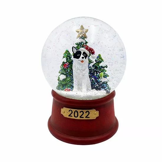 St. Nicholas Square® Dog Musical 2022 Snow Globe Table Decor - Image 2